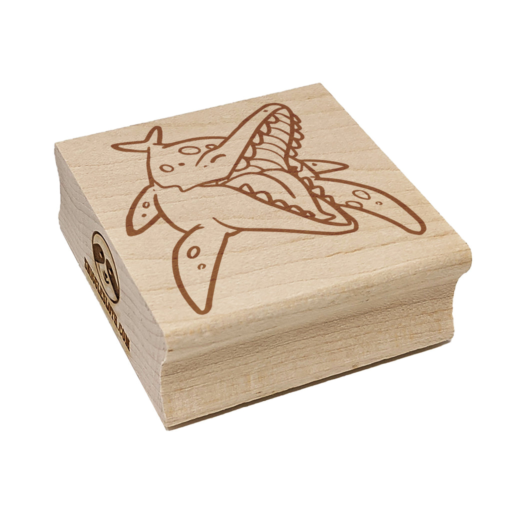 Toothy Ichthyosaur Aquatic Dinosaur Square Rubber Stamp for Stamping Crafting