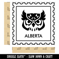 Alberta Canada Destination Travel Square Rubber Stamp for Stamping Crafting