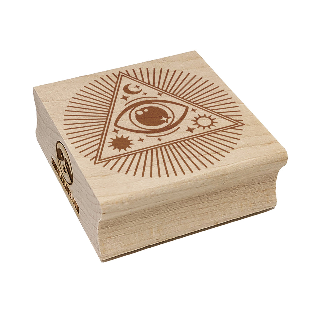 Celestial All Seeing Eye of Providence Square Rubber Stamp for Stamping Crafting