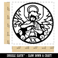 Judgement Tarot Major Arcana Square Rubber Stamp for Stamping Crafting