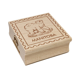 Manitoba Canada Destination Travel Square Rubber Stamp for Stamping Crafting