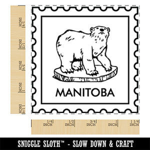 Manitoba Canada Destination Travel Square Rubber Stamp for Stamping Crafting