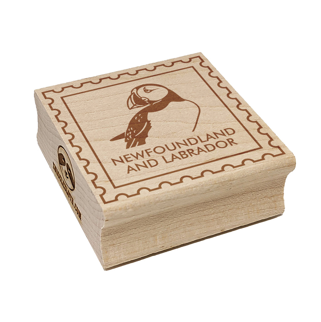 Newfoundland and Labrador Canada Destination Travel Square Rubber Stamp for Stamping Crafting