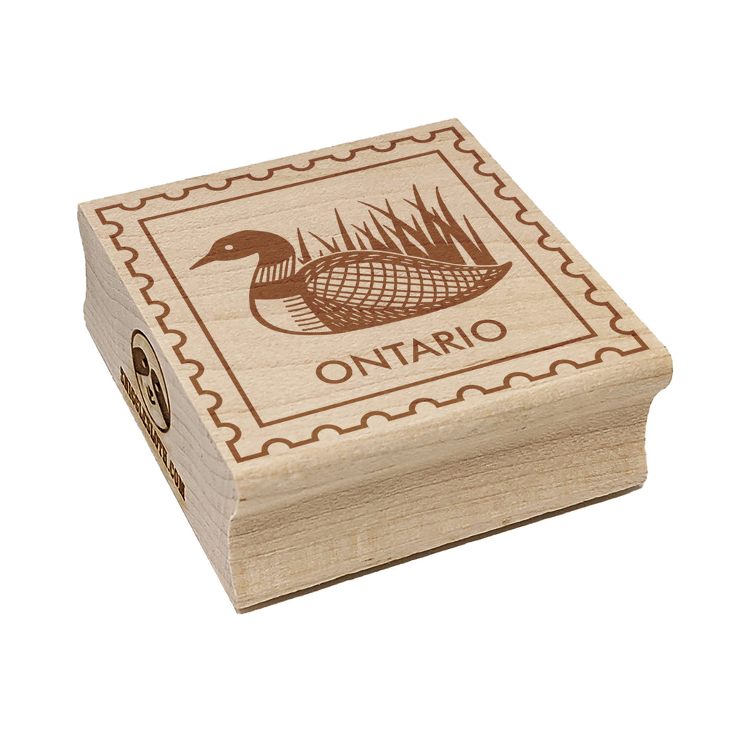 Ontario Canada Destination Travel Square Rubber Stamp for Stamping Crafting