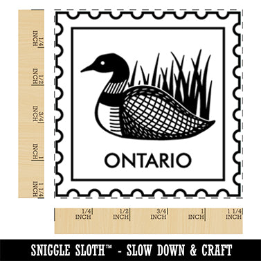 Ontario Canada Destination Travel Square Rubber Stamp for Stamping Crafting