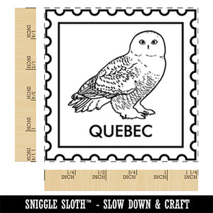 Quebec Canada Destination Travel Square Rubber Stamp for Stamping Crafting