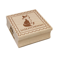 Saskatchewan Canada Destination Travel Square Rubber Stamp for Stamping Crafting