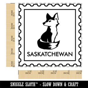 Saskatchewan Canada Destination Travel Square Rubber Stamp for Stamping Crafting