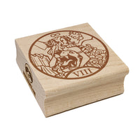 Strength Tarot Major Arcana Square Rubber Stamp for Stamping Crafting