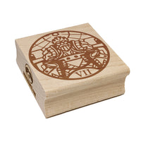 The Chariot Tarot Major Arcana Square Rubber Stamp for Stamping Crafting