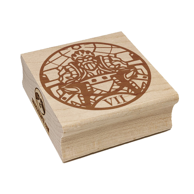 The Chariot Tarot Major Arcana Square Rubber Stamp for Stamping Crafting