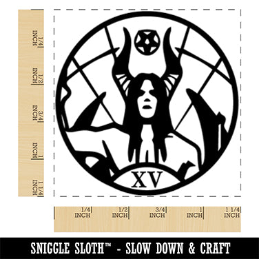 The Devil Tarot Major Arcana Square Rubber Stamp for Stamping Crafting
