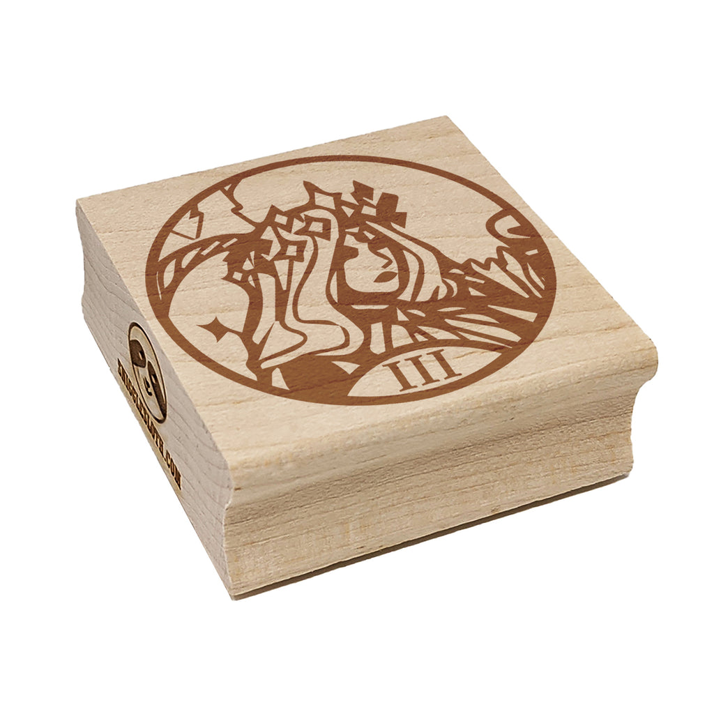 The Empress Tarot Major Arcana Square Rubber Stamp for Stamping Crafting