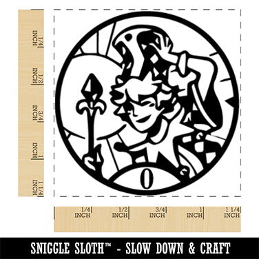 The Fool Tarot Major Arcana Square Rubber Stamp for Stamping Crafting