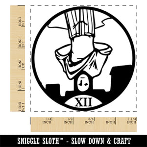 The Hanged Man Tarot Major Arcana Square Rubber Stamp for Stamping Crafting