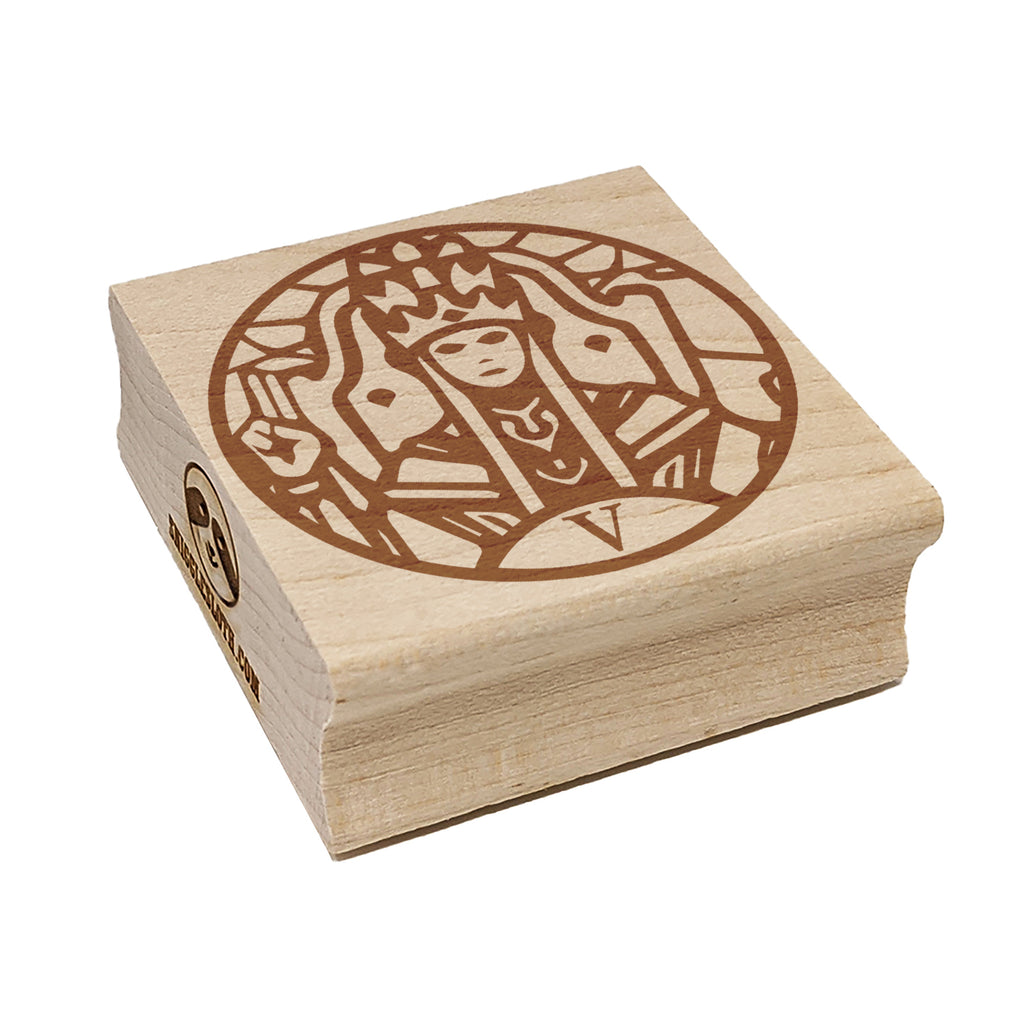 The Hierophant Tarot Major Arcana Square Rubber Stamp for Stamping Crafting