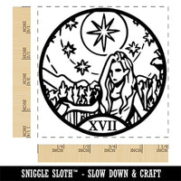 The Star Tarot Major Arcana Square Rubber Stamp for Stamping Crafting