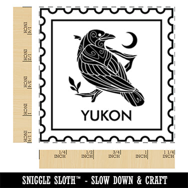 Yukon Canada Destination Travel Square Rubber Stamp for Stamping Crafting