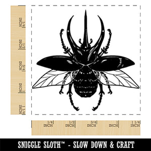 Atlas Rhinoceros Beetle Bug Insect Square Rubber Stamp for Stamping Crafting