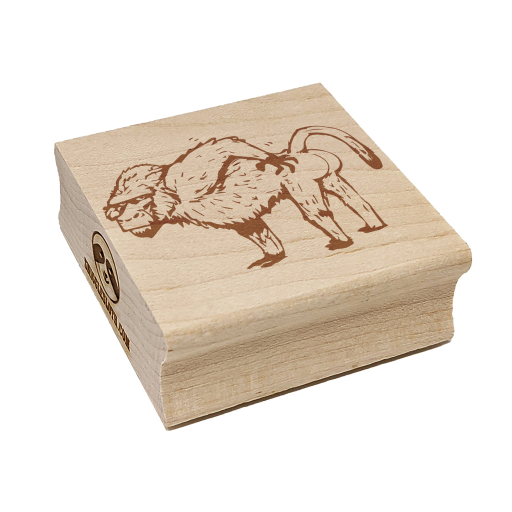 Baboon Monkey Butt Square Rubber Stamp for Stamping Crafting