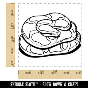 Ball Python Coiled Snake Serpent Square Rubber Stamp for Stamping Crafting