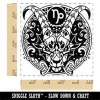 Capricorn Astrological Zodiac Sign Horoscope Square Rubber Stamp for Stamping Crafting