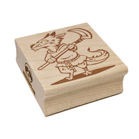 Cautious Kobold Dragon Creature Dungeon Square Rubber Stamp for Stamping Crafting