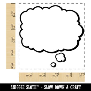 Comic Book Thought Bubble Square Rubber Stamp for Stamping Crafting