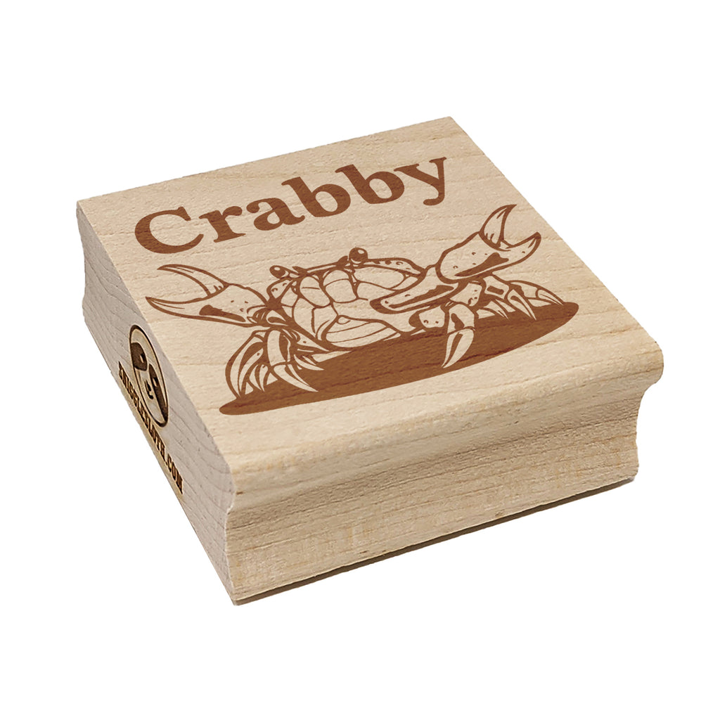 Crabby Crab Claws Square Rubber Stamp for Stamping Crafting