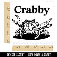 Crabby Crab Claws Square Rubber Stamp for Stamping Crafting