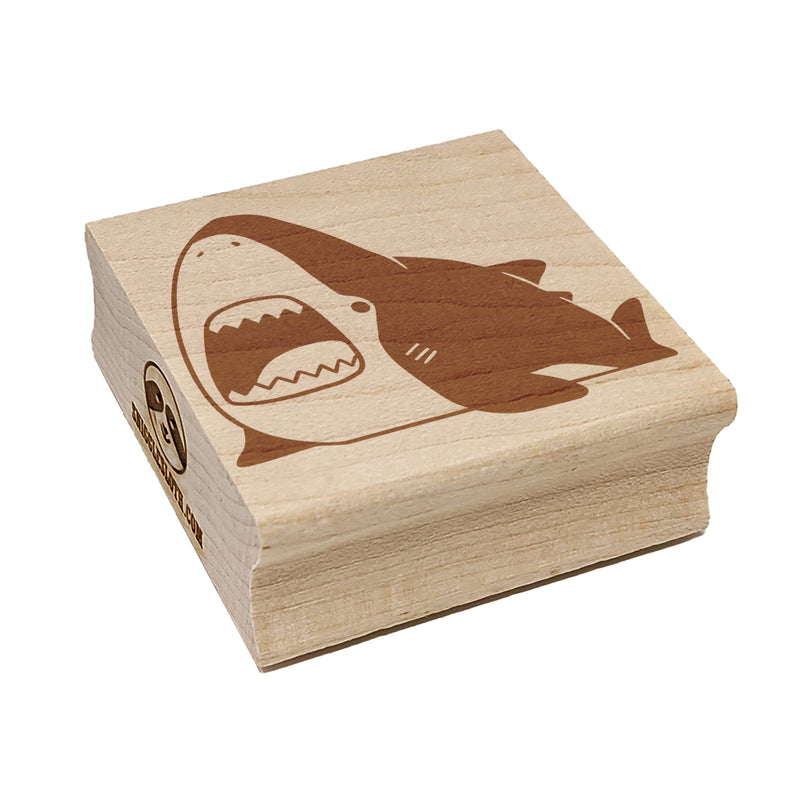 Cute Beached Shark Square Rubber Stamp for Stamping Crafting