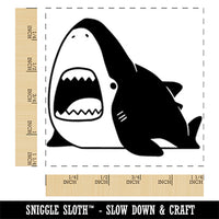 Cute Beached Shark Square Rubber Stamp for Stamping Crafting