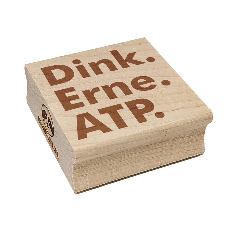 Dink Erne ATP Pickleball Sport Square Rubber Stamp for Stamping Crafting