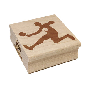 Pickleball Player Jumping Square Rubber Stamp for Stamping Crafting