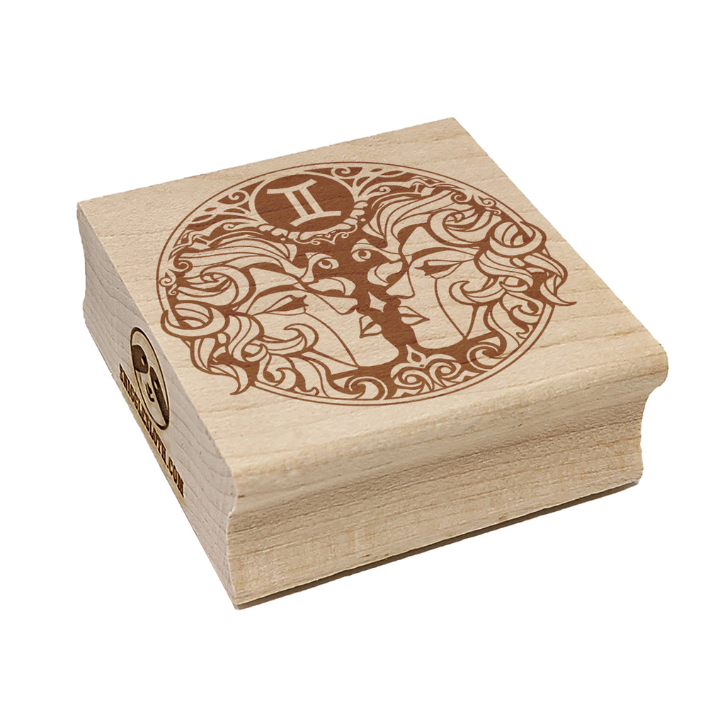 Gemini Astrological Zodiac Sign Horoscope Square Rubber Stamp for Stamping Crafting