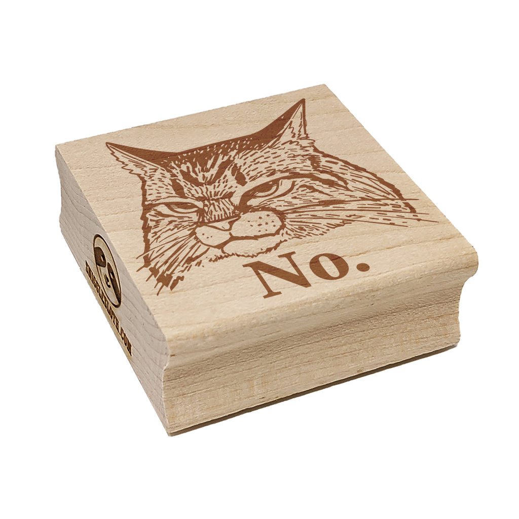 Grumpy Faced Cat No Square Rubber Stamp for Stamping Crafting