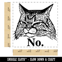 Grumpy Faced Cat No Square Rubber Stamp for Stamping Crafting