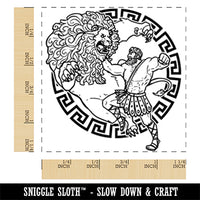 Hercules Nemean Lion Greek Mythology Square Rubber Stamp for Stamping Crafting