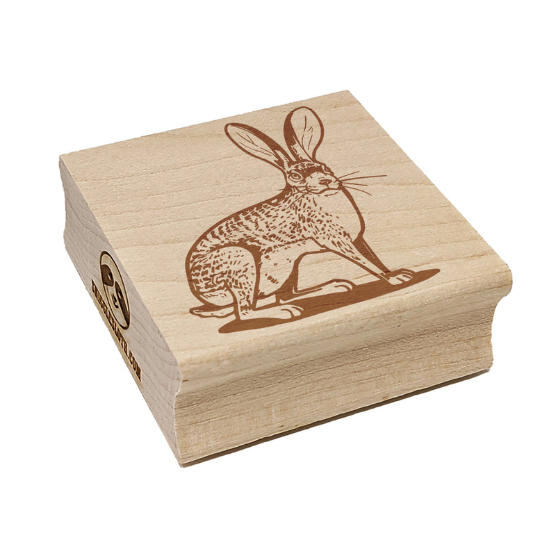 Jackrabbit Jack Rabbit Hare Bunny Square Rubber Stamp for Stamping Crafting