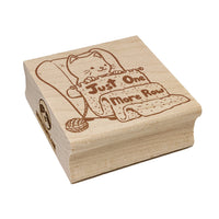 Just One More Row Yarn Knitting Cat Square Rubber Stamp for Stamping Crafting