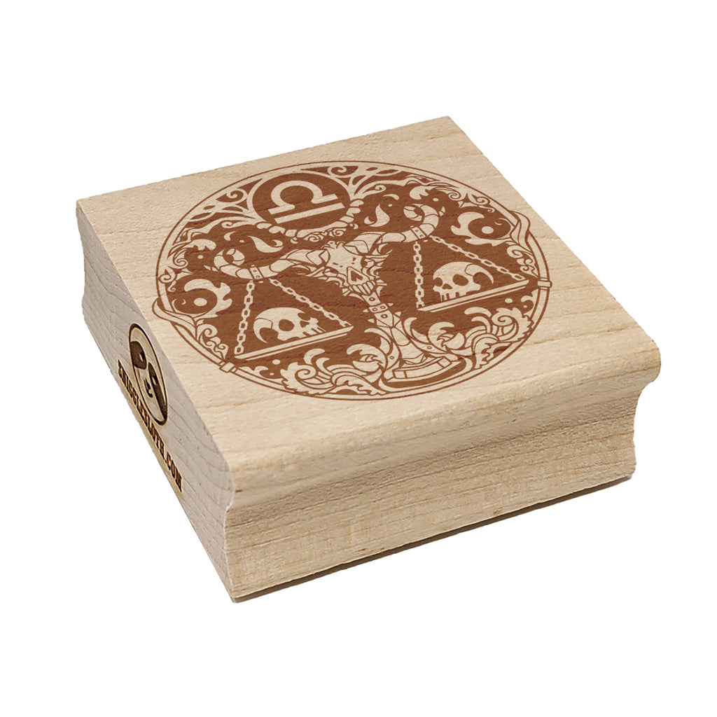 Libra Astrological Zodiac Sign Horoscope Square Rubber Stamp for Stamping Crafting