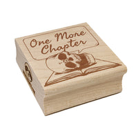 One More Chapter Skull Book Reading Square Rubber Stamp for Stamping Crafting