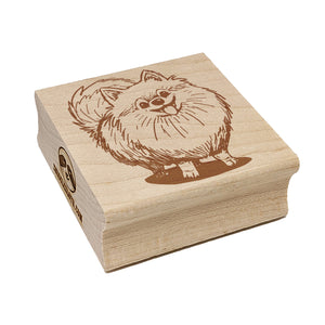 Pomeranian Small Cute Dog Square Rubber Stamp for Stamping Crafting