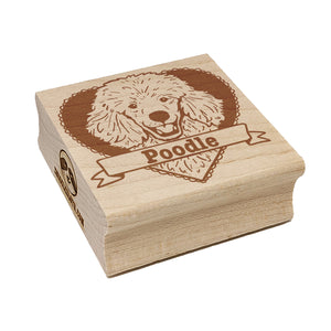 Poodle Dog Heart Square Rubber Stamp for Stamping Crafting