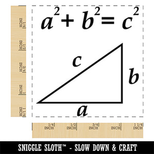 Pythagorean theorem equation Math Geometry Square Rubber Stamp for Stamping Crafting