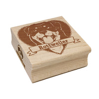 Rottweiler Dog Heart Square Rubber Stamp for Stamping Crafting