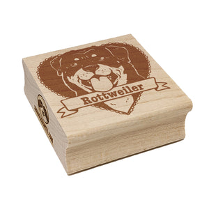 Rottweiler Dog Heart Square Rubber Stamp for Stamping Crafting