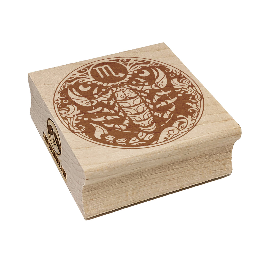 Scorpio Astrological Zodiac Sign Horoscope Square Rubber Stamp for Stamping Crafting