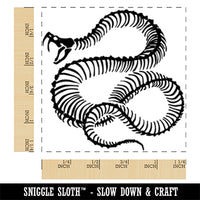 Snake Skeleton Serpent Bones Square Rubber Stamp for Stamping Crafting