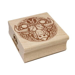 Taurus Astrological Zodiac Sign Horoscope Square Rubber Stamp for Stamping Crafting